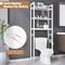 Space Saving Over The Toilet Storage Rack with 3 Tier Metal Shelves and Hooks for Bathroom Organizer